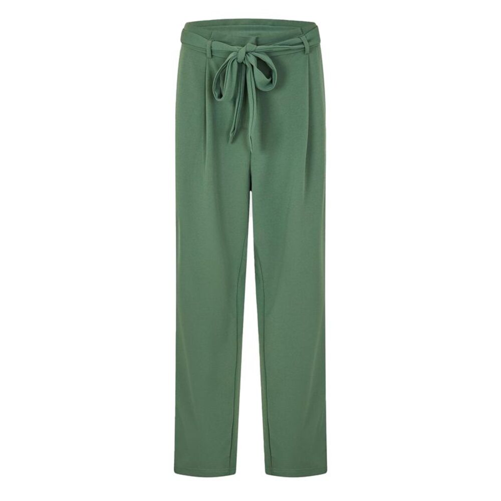 Vila Womens/Ladies Viclva Plain Tie Belt Straight Pants / Duck Green